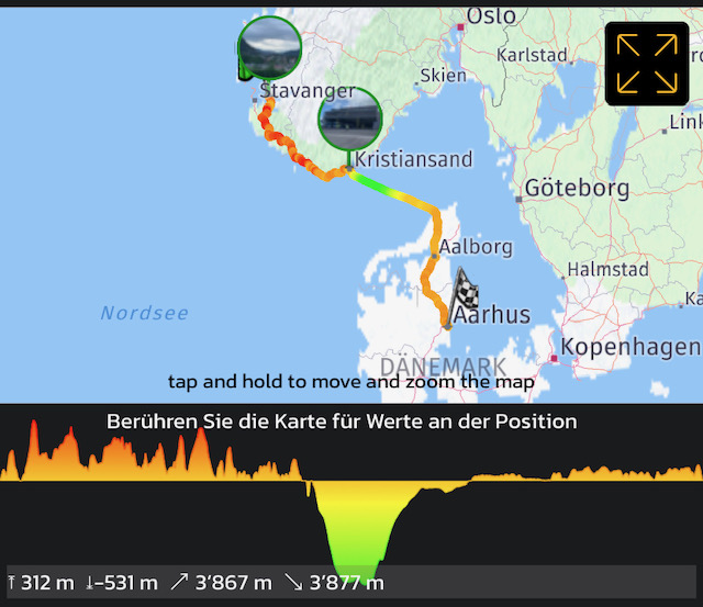 Route Fähre geplant-aufgezeichnet (identisch)